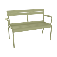 Fermob Luxembourg tuinbank met armleuning Willow Green - thumbnail