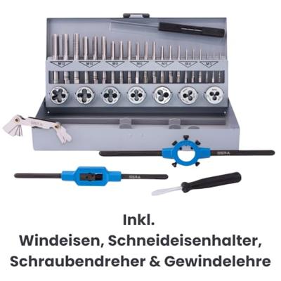 GSR 00708070 Schroefdraadsnijderset 32-delig HSS-G Metrisch M3 - M12 GSR 00708070 Schroefdraadsnijderset 32-delig HSS-G Metrisch M3 - M12