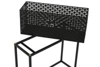 Plantenbakkenset DKD Home Decor 60 x 22 x 70 cm Zwart Metaal - thumbnail