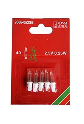 Konstsmide 2006-052SB Reserve lampjes voor lichtketting 5 stuk(s) Witte steekfitting 2,5 V Helder Konstsmide 2006-052SB Reserve lampjes voor lichtketting 5 stuk(s) Witte steekfitting 2,5 V Helder