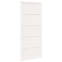 Schuifdeur Wit 90 x 208 cm Massief grenenhout - thumbnail