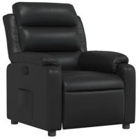 Fauteuil verstelbaar kunstleer zwart - thumbnail