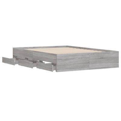 Bedframe met lades bewerkt hout grijs sonoma eiken 180x200 cm