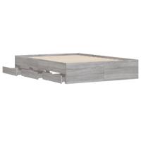 Bedframe met lades bewerkt hout grijs sonoma eiken 140x200 cm - thumbnail