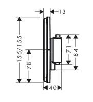 Hansgrohe Showerselect Comfort E thermostaat inbouw voor 2 functies black chrome 15572340 - thumbnail