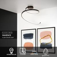 Lucide MAXENCE - Plafonnière - Ø 46 cm - LED 3 StepDim - 1x24W 3000K - Zwart - thumbnail