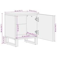 Nachtkastjes 2 st 40x34x46 cm massief acaciahout - thumbnail