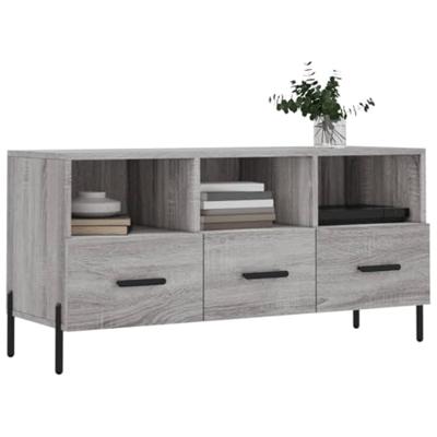 Tv-meubel 102x36x50 cm bewerkt hout grijs sonoma eikenkleurig