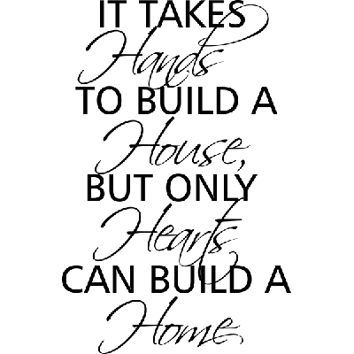 It takes hands - Muursticker