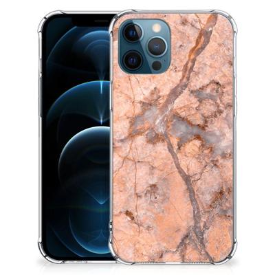iPhone 12 | 12 Pro Anti-Shock Hoesje Marmer Oranje iPhone 12 | 12 Pro Anti-Shock Hoesje Marmer Oranje