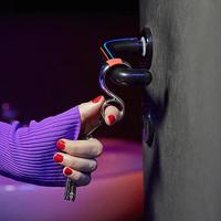 Alessi STAYSAFE sleutelring zwart - thumbnail