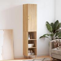 Hoge kast 34,5x34x180 cm bewerkt hout sonoma eikenkleurig - thumbnail