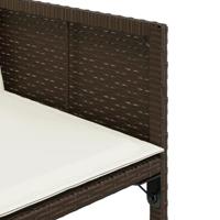 17-delige Tuinset met kussens poly rattan bruin - thumbnail