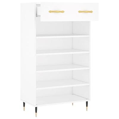 Schoenenkast 60x35x105 cm bewerkt hout wit Schoenenkast 60x35x105 cm bewerkt hout wit