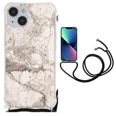 iPhone 14 Plus Anti-Shock Hoesje Marmer Beige iPhone 14 Plus Anti-Shock Hoesje Marmer Beige