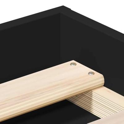 Bedframe zwart 180x200 cm Super King Size