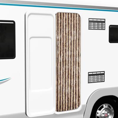 Vliegengordijn 56x200 cm chenille beige en lichtbruin Vliegengordijn 56x200 cm chenille beige en lichtbruin