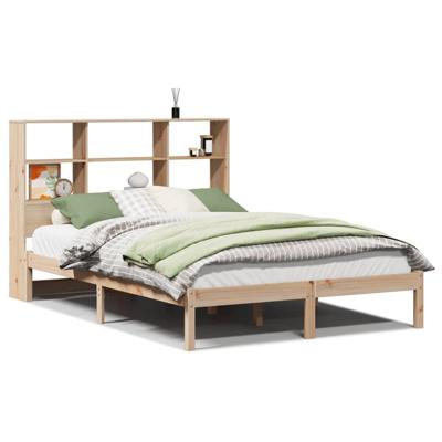 Bed met boekenkast zonder matras massief grenenhout 150x200 cm