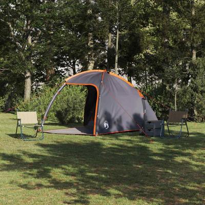 Tent met dak Grijs en Oranje Large Polyester en glasvezel Tent met dak Grijs en Oranje Large Polyester en glasvezel