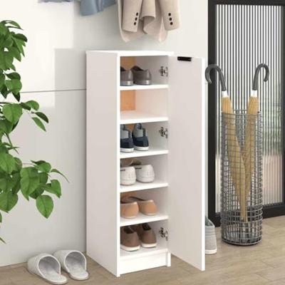 Schoenenkast 30x35x100 cm bewerkt hout wit
