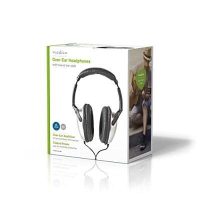 Nedis hpwd1201bk over-ear koptelefoon bedraad 6,00 m zilver/zwart