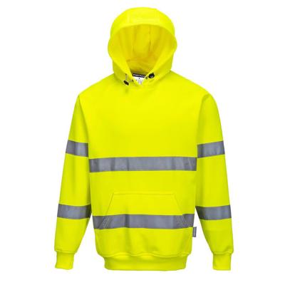 Reflecterende hoodie geel - 3XL