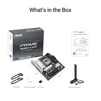 Asus PRIME B840M-A Moederbord Socket AMD AM5 Vormfactor Micro-ATX Moederbord chipset AMD® B840