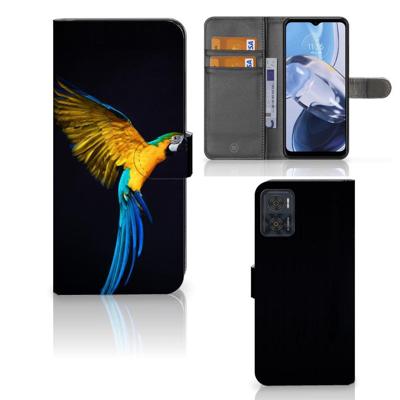 Motorola Moto E22 | E22i | Telefoonhoesje | Met pasjeshouder | Papegaai Motorola Moto E22 | E22i | Telefoonhoesje | Met pasjeshouder | Papegaai