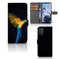 Motorola Moto E22 | E22i | Telefoonhoesje | Met pasjeshouder | Papegaai - thumbnail