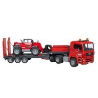 bruder MAN TGA dieplader met Manitou MLT633 verreiker modelvoertuig - thumbnail