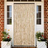 VidaXL Vliegengordijn 90x220 cm chenille beige - thumbnail