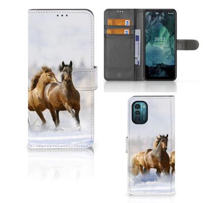 Nokia G11 | G21 | Telefoonhoesje | Met pasjeshouder | Paarden