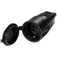 Martin Kaiser 552/sw Koppeling met randaarde PVC 250 V Zwart IP44 - thumbnail