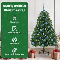VidaXL Kunstkerstboom met 150 led groen 150 cm pvc en metaal - thumbnail