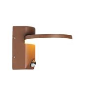 QAZQA Buiten wandlamp roestbruin incl. LED IP54 bewegingssensor - - thumbnail