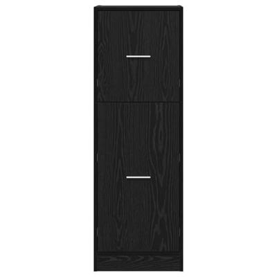 Apothekerskast Zwart eiken 40 x 41 x 118 cm Bewerkt hout