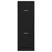 Apothekerskast Zwart eiken 40 x 41 x 118 cm Bewerkt hout - thumbnail