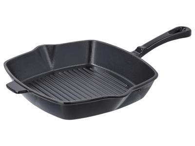 SILVERCREST Gietijzeren grillpan 24 cm (Zwart)