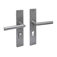 Intersteel SKG3 veiligheidsbeslag achterdeur rechthoek 250x50mm kruk/kruk Jura PC72 kerntrekbeveiliging - PVD RVS getrommeld - thumbnail