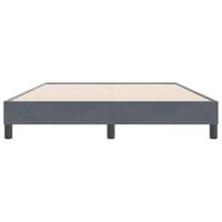Bedframe zonder matras 160x220 cm fluweel donkergrijs - thumbnail