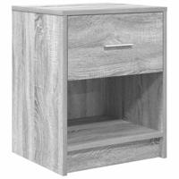 Nachtkastje met lade 40x34x50 cm grijs sonoma eikenkleurig - thumbnail