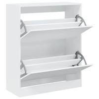 VidaXL Schoenenkast 80x34x96,5 cm bewerkt hout wit - thumbnail