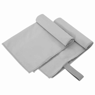 Sporthanddoeken 2 pcs Grijs 50 x 30 cm Polyester en polyamide