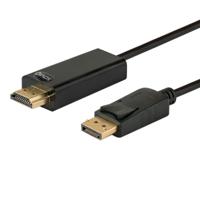 Savio CL-56 video kabel adapter 1,5 m DisplayPort HDMI Type A (Standaard) Zwart - thumbnail