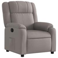 Fauteuil verstelbaar stof taupe - thumbnail