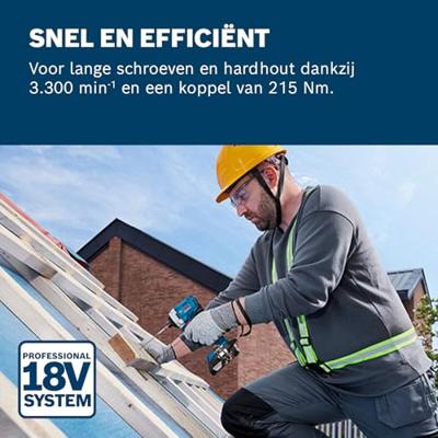 Bosch Professional GDR 18V-215 Accu slagschroevendraaier 215Nm 18V 4.0Ah in L-Boxx - 06019N2002 - thumbnail