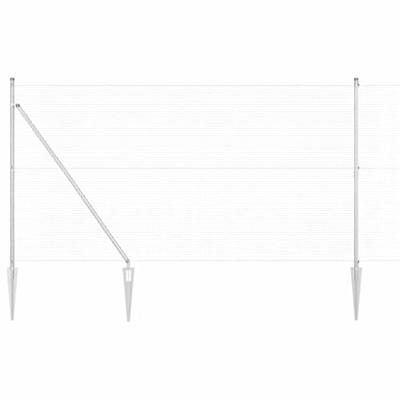 VidaXL Afrasteringspaal zilver 10 x 1,5 m (19 x 19 mm gaas) staal