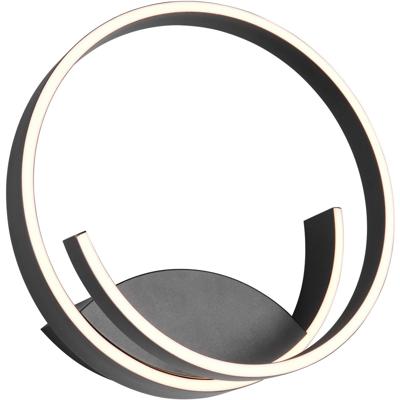 LED Wandlamp - Cinque Cinardi - 1 Lichtpunt van 15 Watt - Dimbaar - Aanpasbare Lichtkleur - Mat Zwart - Metaal