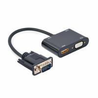 Gembird A-VGA-HDMI-02 video kabel adapter 0,15 m HDMI + VGA (D-Sub) VGA (D-Sub) Zwart - thumbnail
