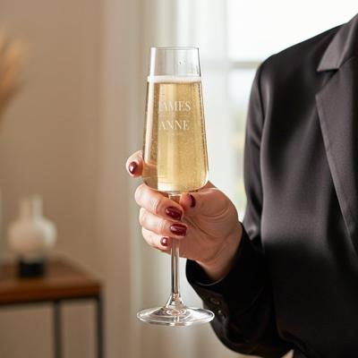 Champagneglas graveren - Luxe glas - 6 stuks